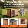 VEVOR Outdoor Dog House, Waterproof Insulated Dog House with Elevated Floor, Anti-Bite Wood Dog House Outdoor Iron Frame, Open Roof, for Medium to Lar